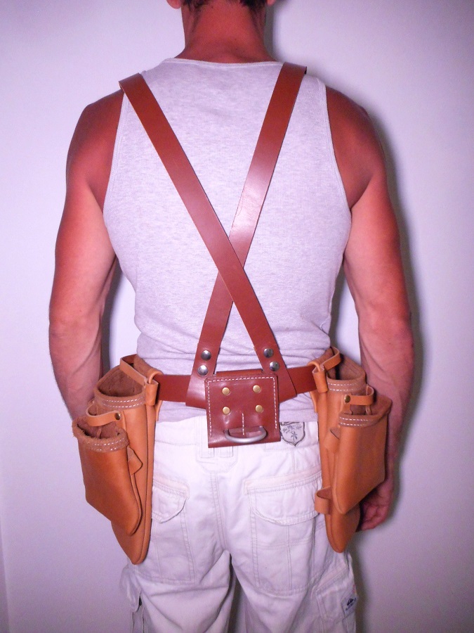 Achat ceinture porte-outils 2 poches coulissantes XL et bretelles